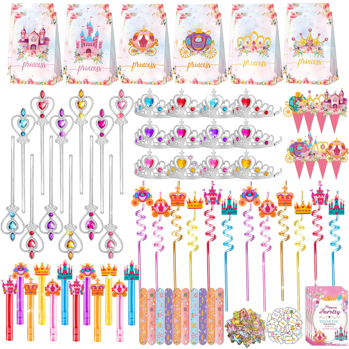 PLOUGVI princess party favor bags for festive decor and take-home treats