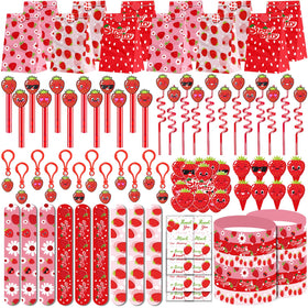 PLOUGVI strawberry treat bags for festive party goodie bags