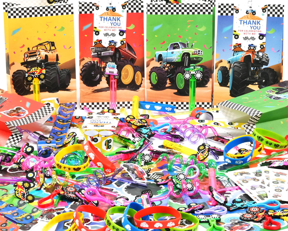 PLOUGVI truck party favors with charm bubble wand for playful bubbles and smiles.