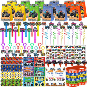 PLOUGVI truck party favors with crazy straws for sip-friendly fun at celebrations.