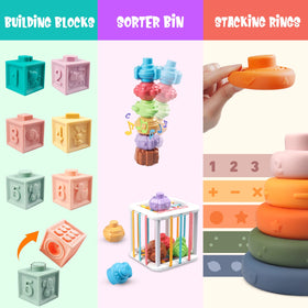 Plunack 6-in-1 pull-string crab toy encourages hand strength and tactile exploration