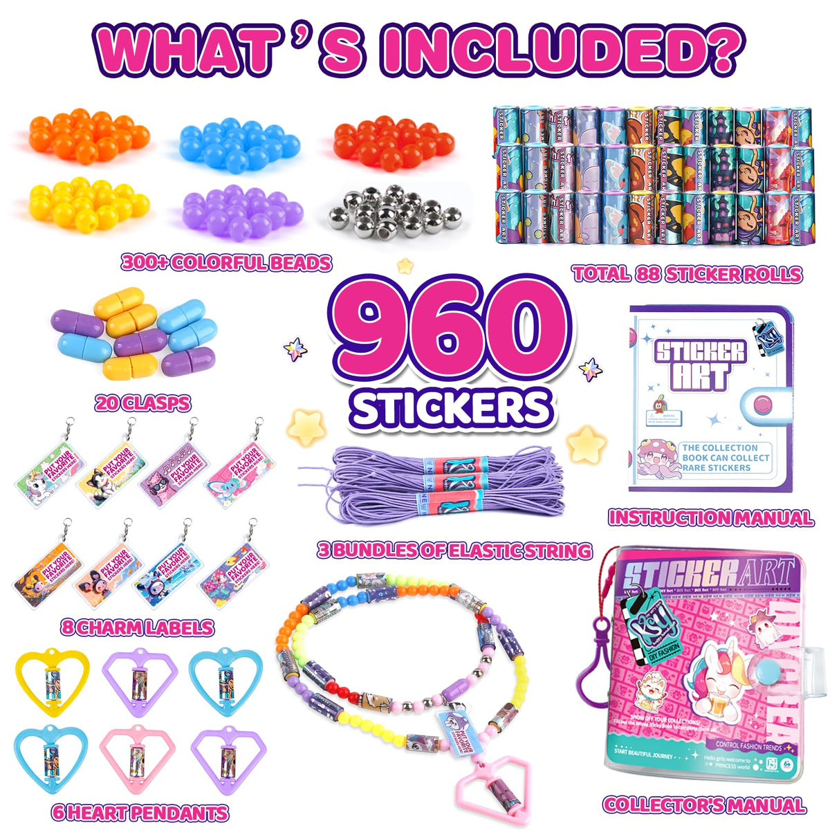 Plunack DIY jewelry stickers enable kids to design bracelets.