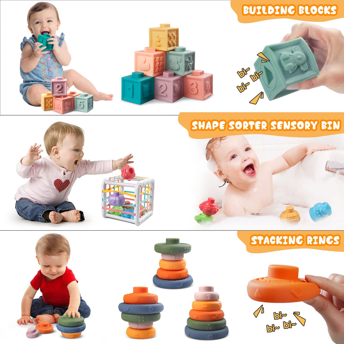 Plunack shape sorter encourages problem solving and visual differentiation.