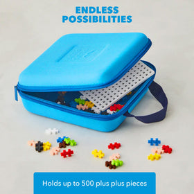 Ages 5–12 are well supported by this versatile PLUS PLUS set.