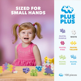 PLUS PLUS Big bricks connect in a mosaic layout to boost 2D creativity and color recognition.