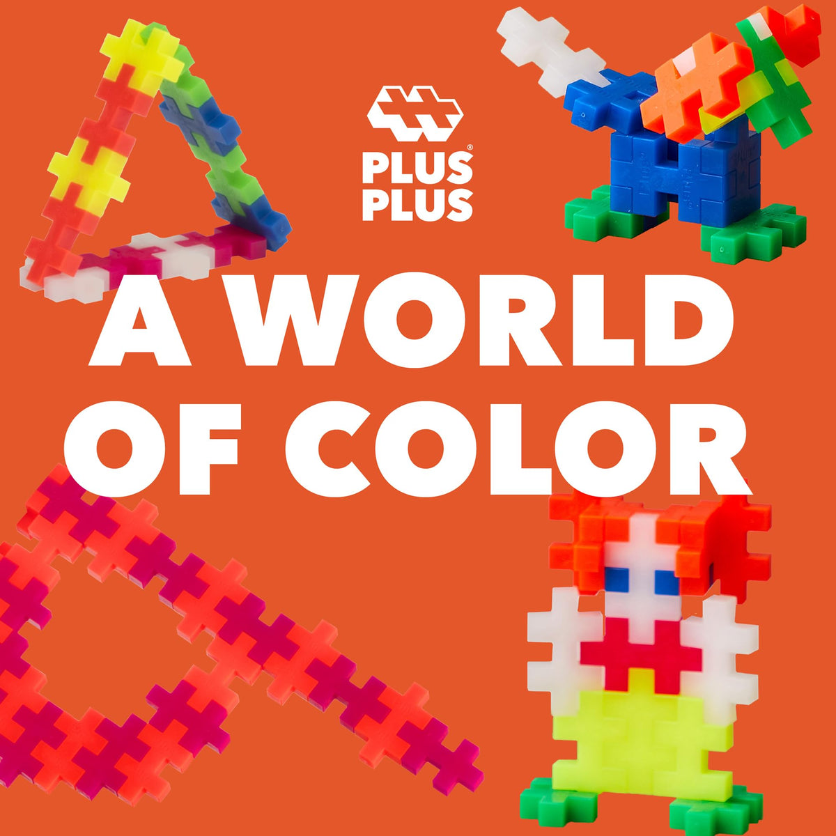 PLUS PLUS Big preschool-friendly building blocks support early motor skills via sorting and patterns.