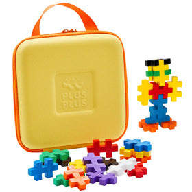 PLUS PLUS Big travel case with 15 pieces for on-the-go creative play.