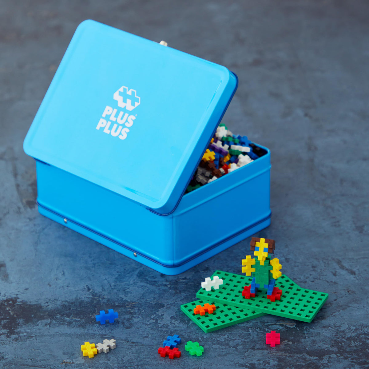 PLUS PLUS BPA-free plastic emphasizes safe tactile play for kids.