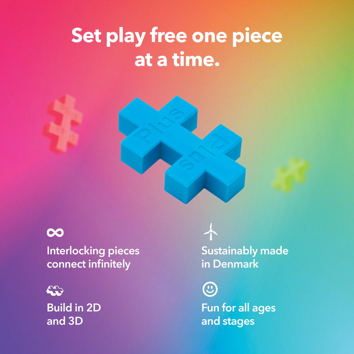 PLUS PLUS Denmark-made quality highlights durable construction and design.