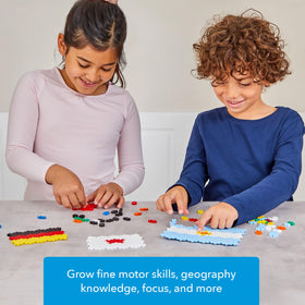 PLUS PLUS continent-themed flags inspire global learning projects