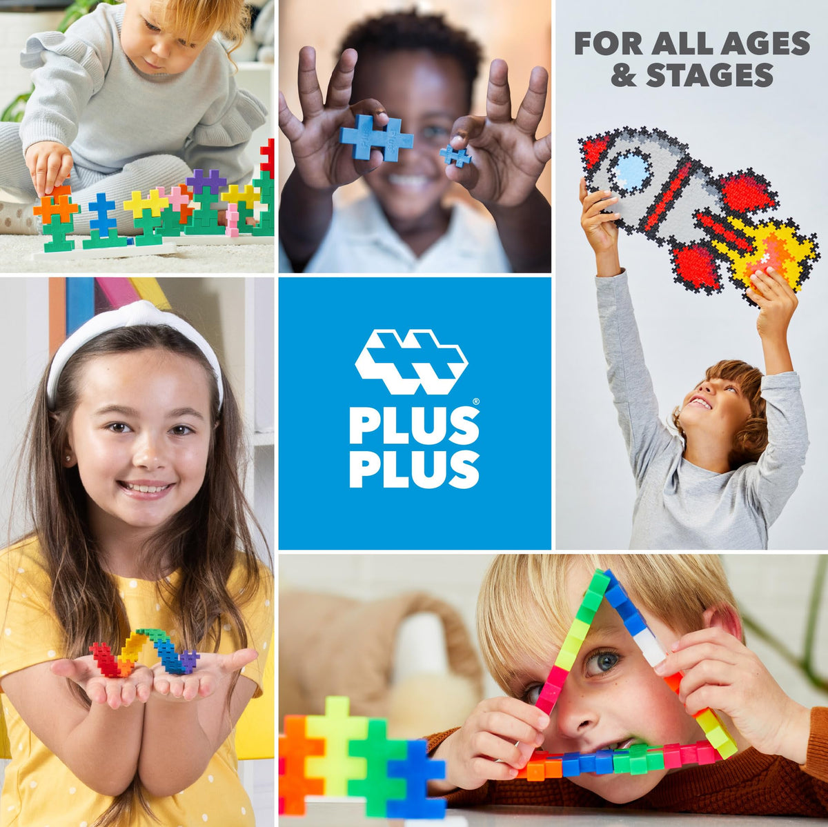PLUS PLUS On-the-go play set ideal for car trips and quick setups