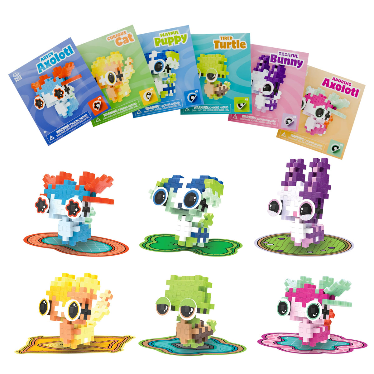 PLUS PLUS Playful Packets Artsy Axolotl build sparks creativity during quiet play