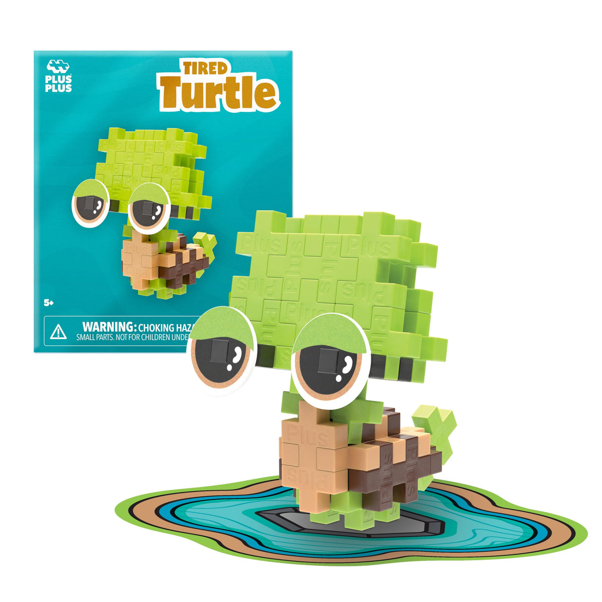 PLUS PLUS Playful Packets pieces and sticker eyes enable customizable fun