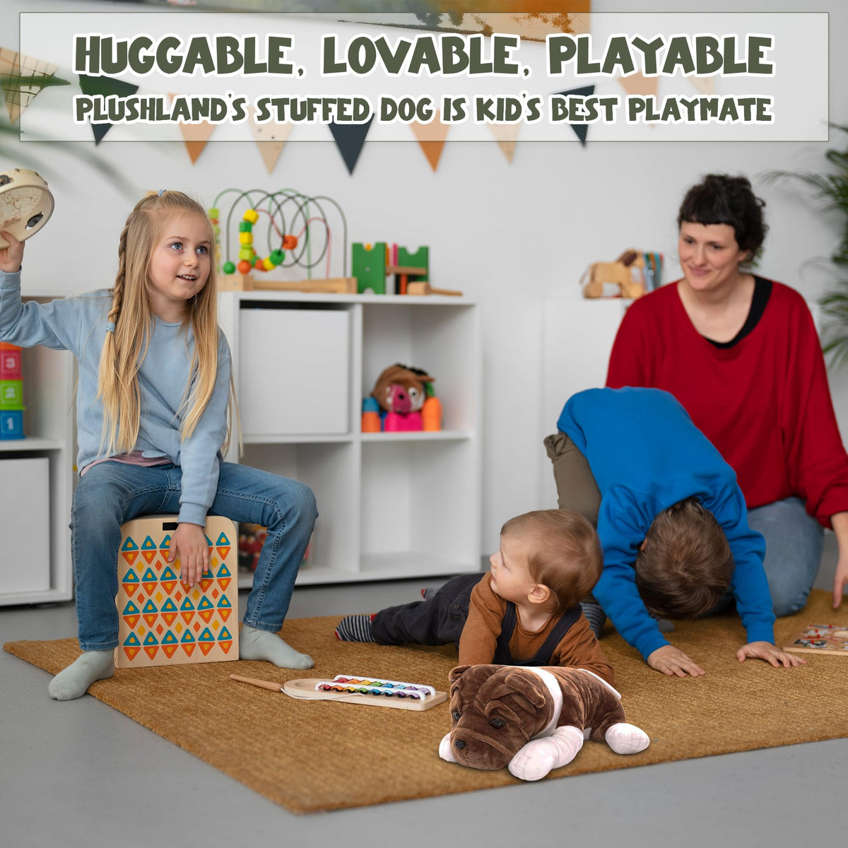 Plushland baby-gift-ready puppy offers a safe, thoughtful present option.