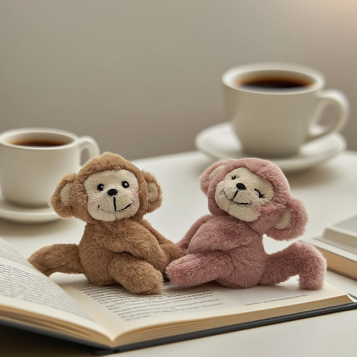 Charmed monkey duo in action for interactive play