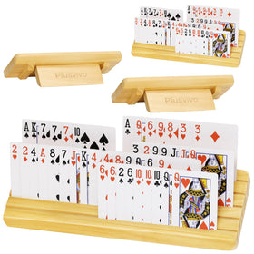 Plusvivo four-pack extended stand card holders for larger decks, convenient viewing.