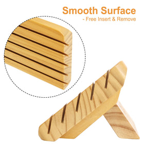 Plusvivo premium pine wood card holders with smooth finish for daily use.