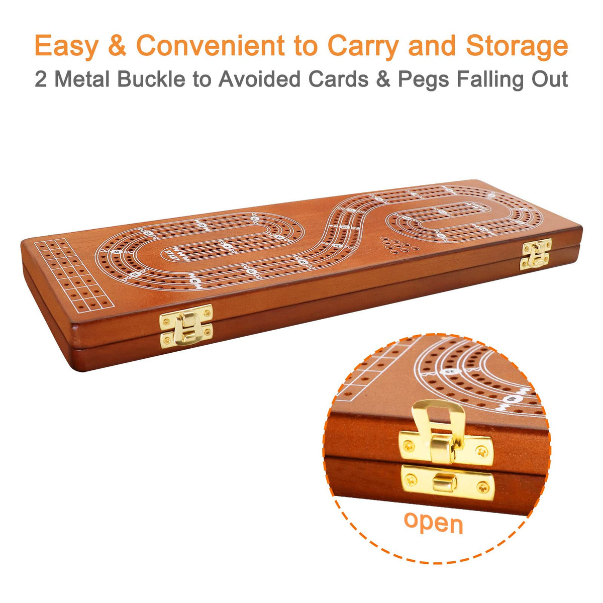 Plusvivo compact travel-cribbage board fits easily in a bag.