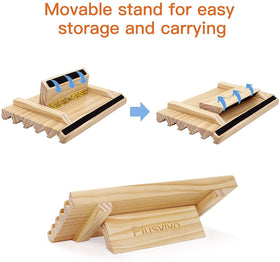 plusvivo domino racks with five-slot viewing, clear tile visibility during play