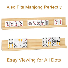 Plusvivo domino racks top-view shows every domino pip clearly.