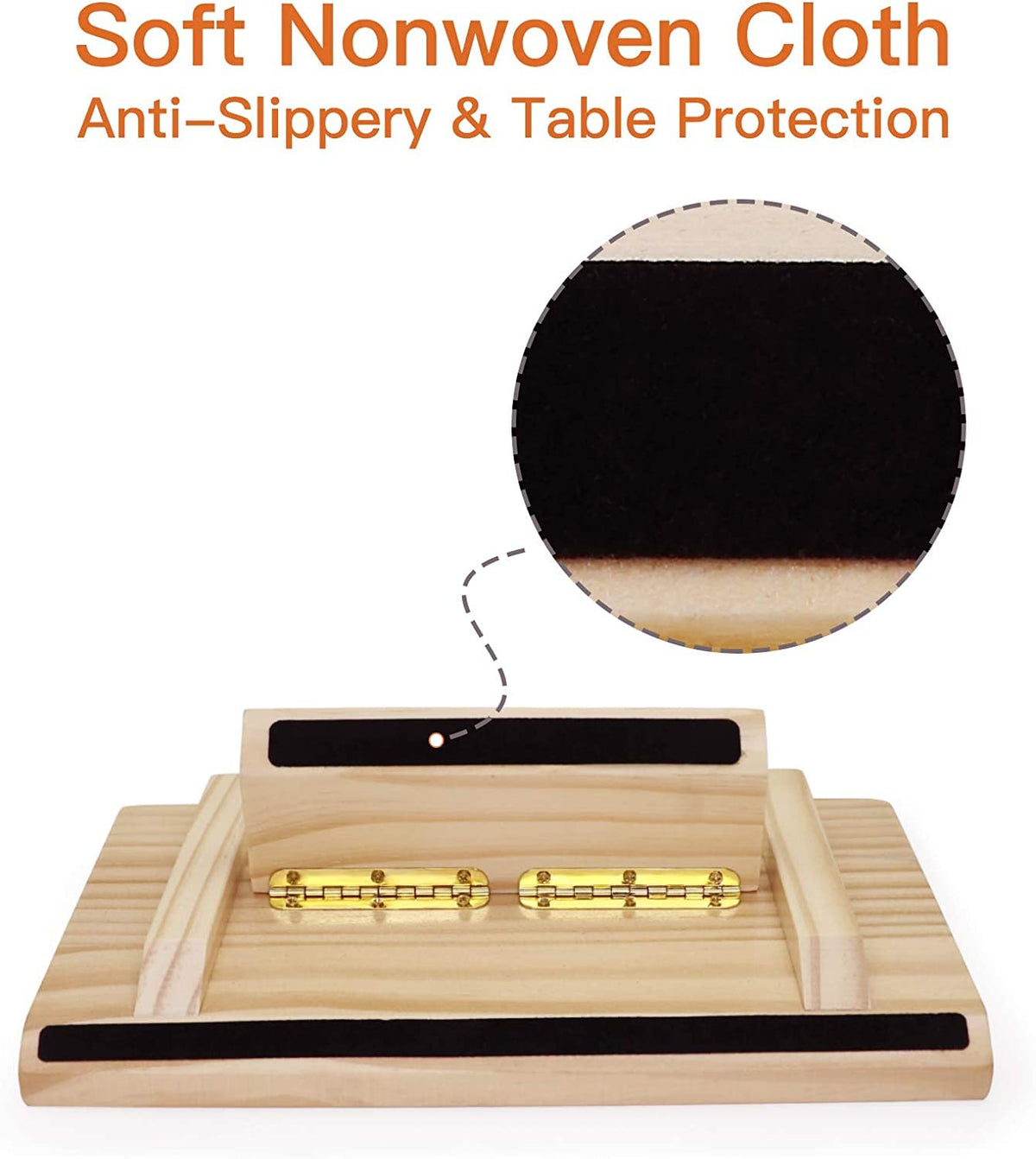 plusvivo domino racks bottom protection with soft felt, safer tabletop play