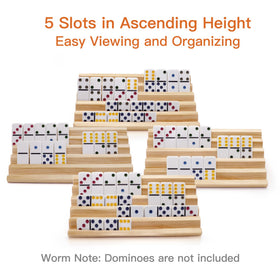 plusvivo domino racks for Mexican Train setup, easy viewing and gameplay flow