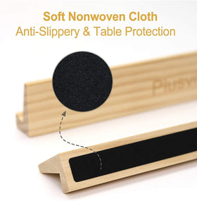 Plusvivo domino racks made from pine with felt bottom to protect surfaces.