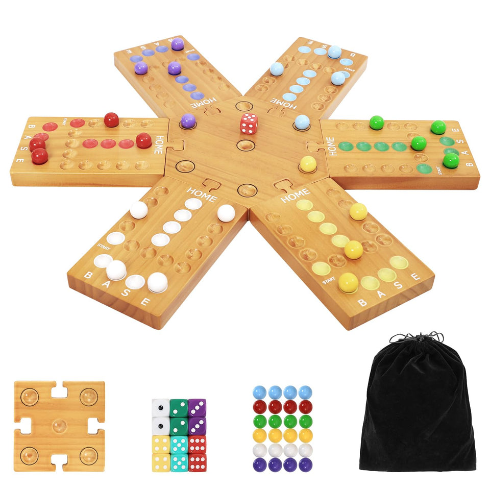 Plusvivo marble board game parts laid out for quick setup.