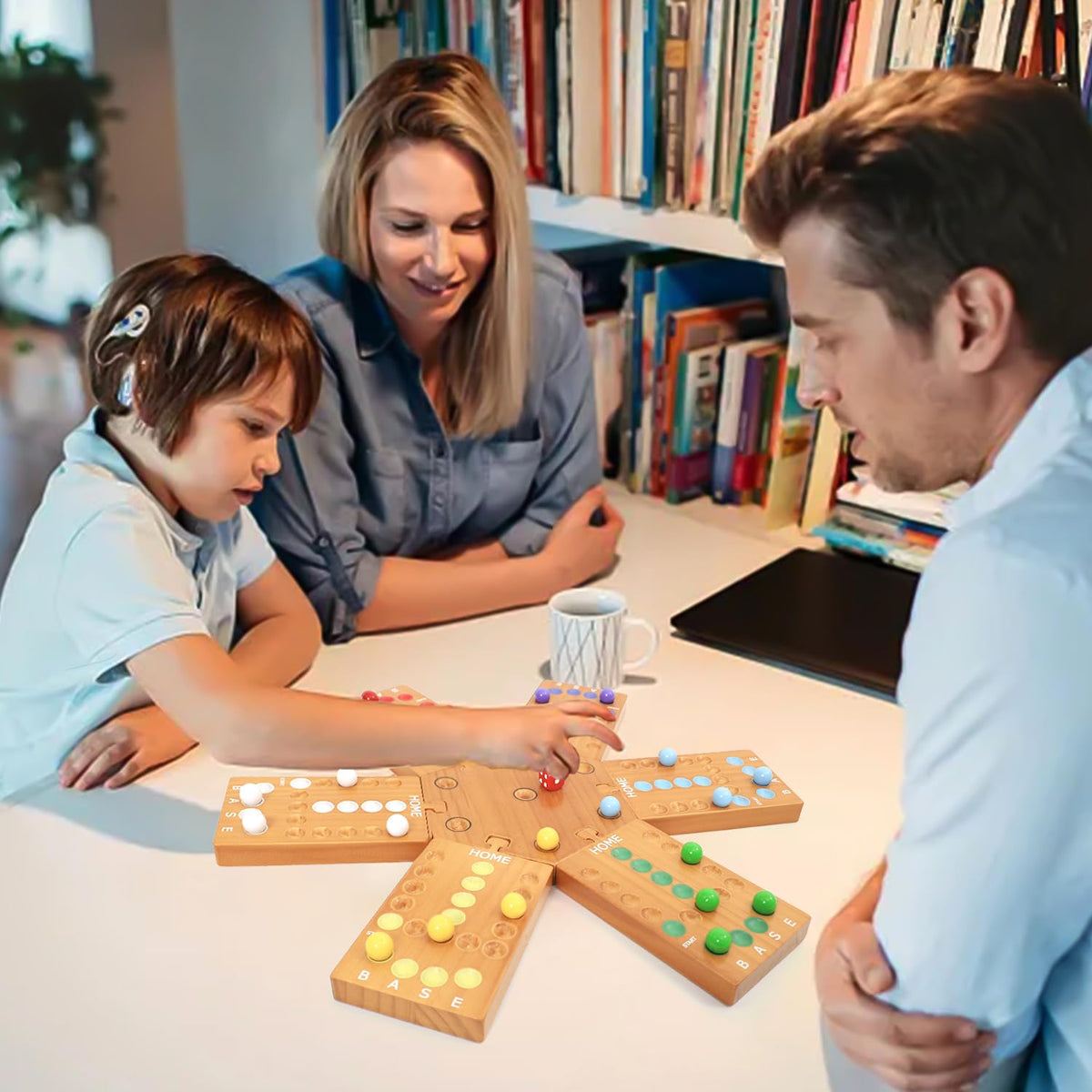 Plusvivo marble board game storage-friendly design for transport.