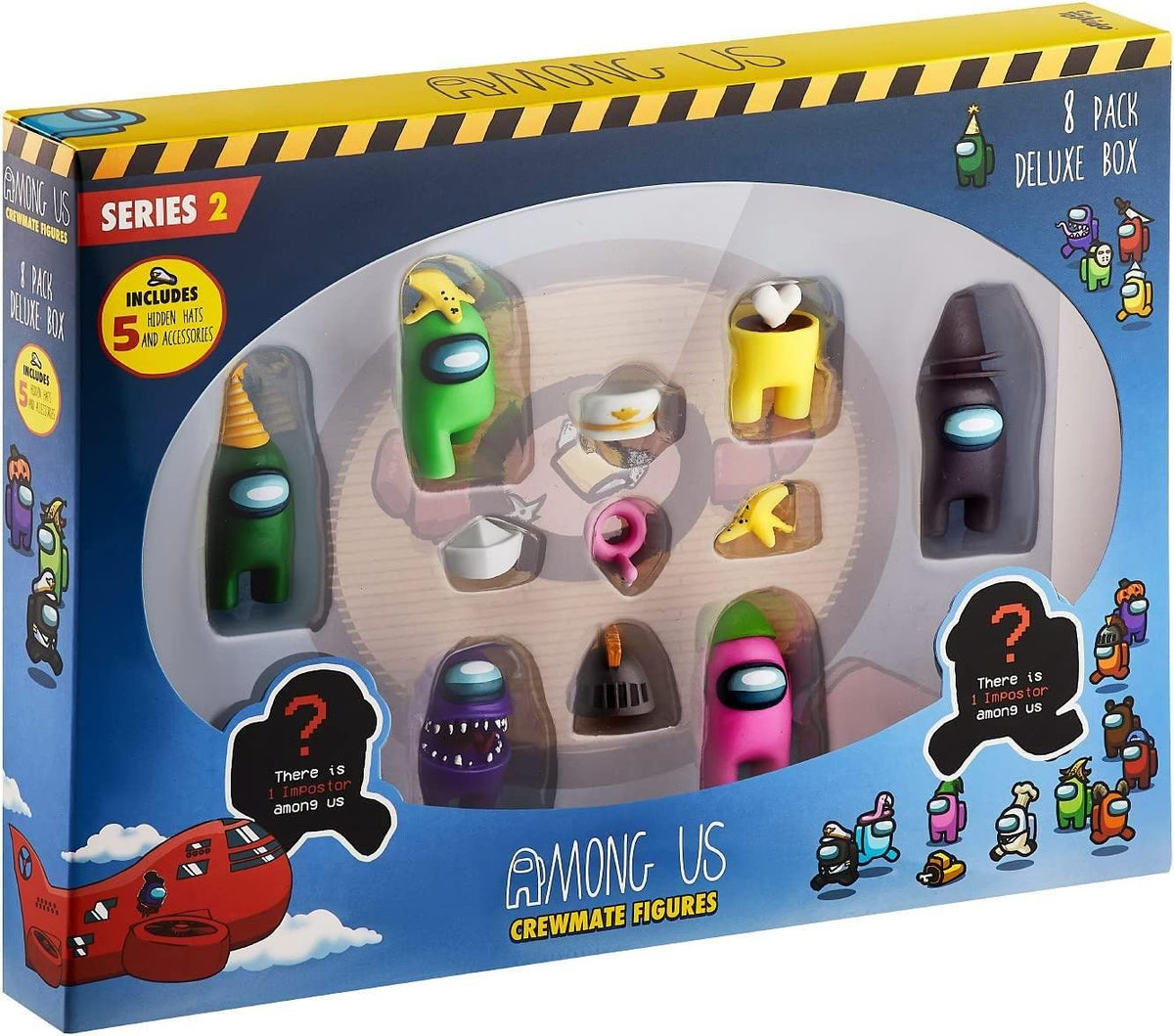 P.M.I. Among Us deluxe box opened showing eight figures for collection.