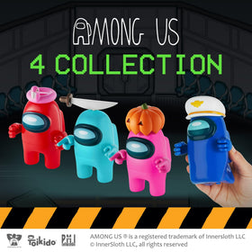 P.M.I. Among Us accessories box shows detachable hats and hands for mix-and-match fun.