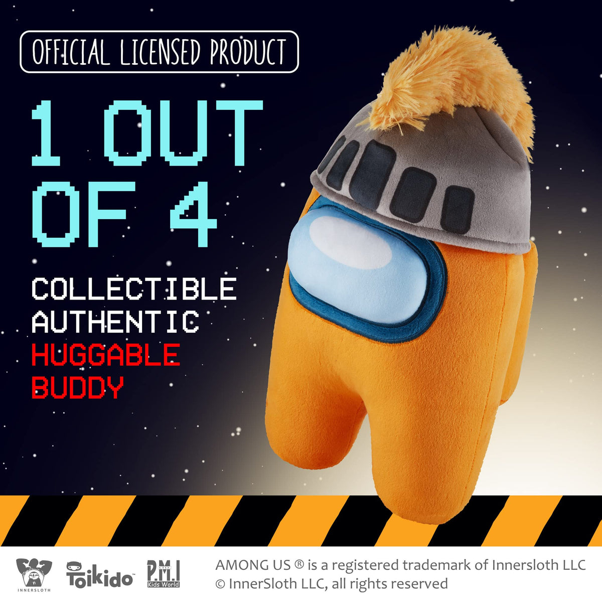 P.M.I. Among Us licensed plush by InnerSloth for genuine design.