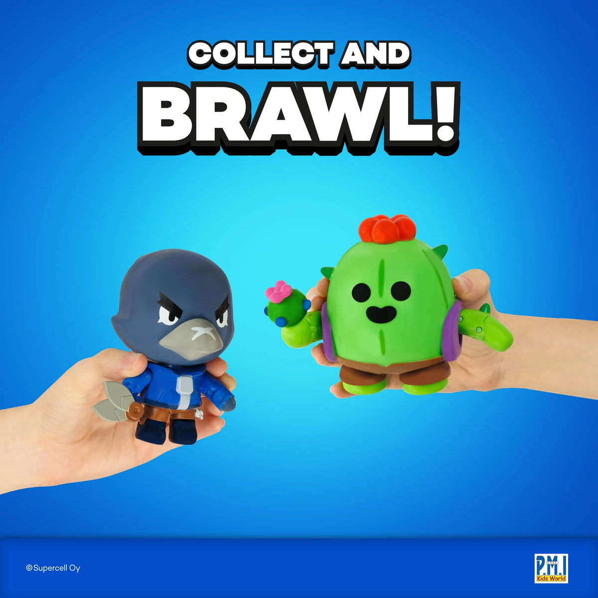 PMI Brawl Stars packaging box highlighting license and collectible appeal