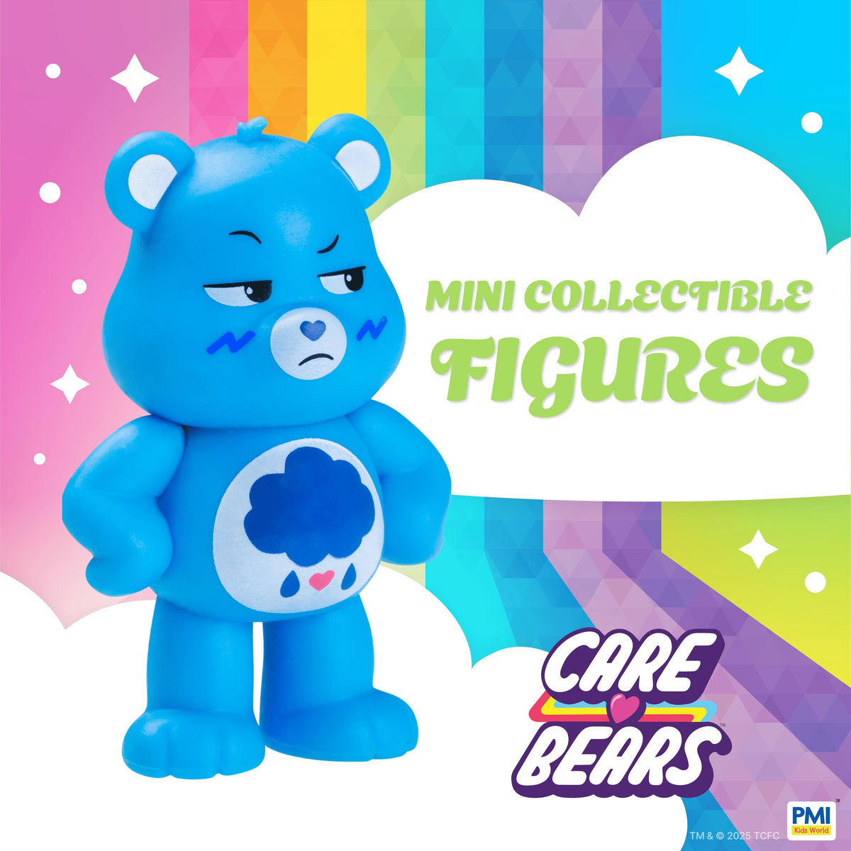 P.M.I. Care Bears Cheer Bear mini figure in a bright pose for play.