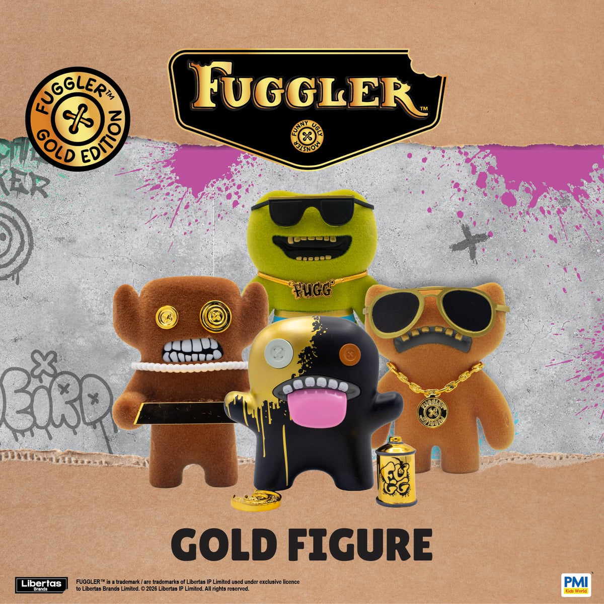 P.M.I. Fuggler Gold Edition with dazzling detailing boosts shelf presence.