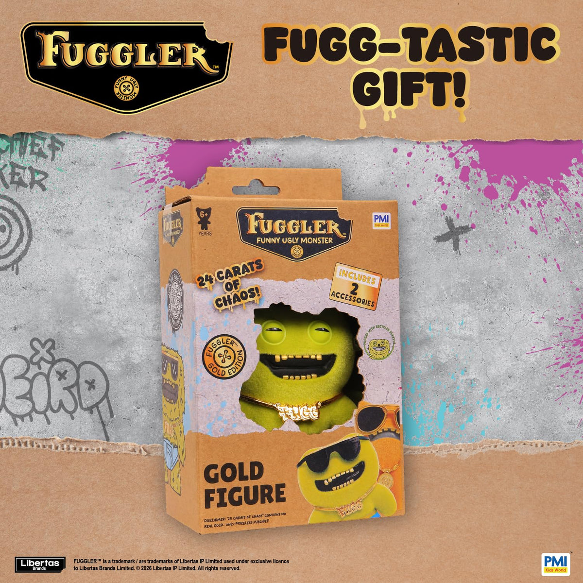 P.M.I. Official licensed Fuggler Gold Edition for collectors seeking quirky characters.