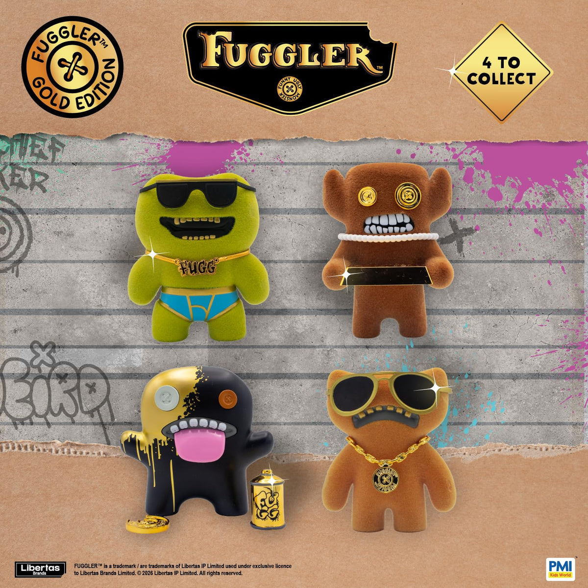 P.M.I. Fuggler Gold Edition window box front view for showcase-ready display.