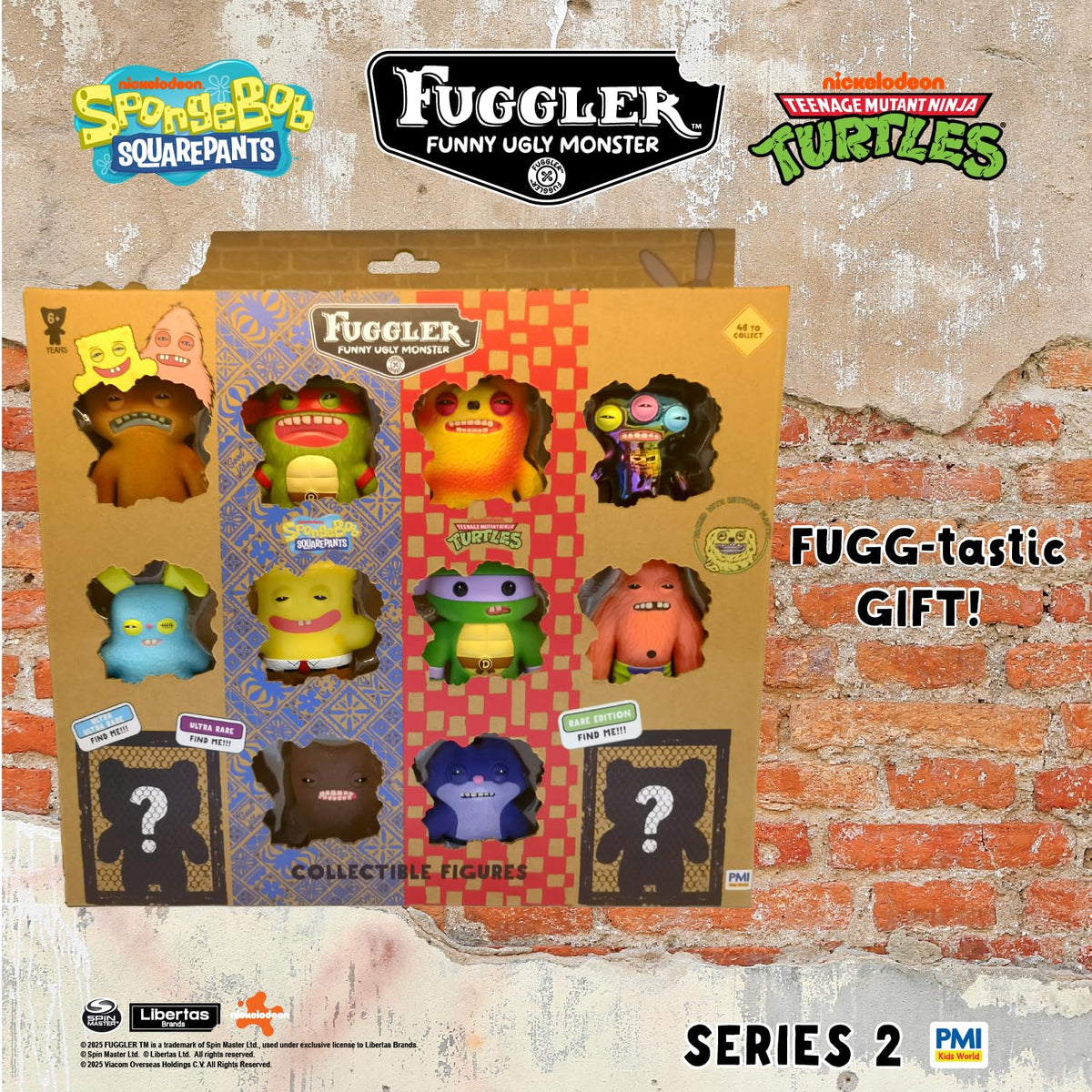P.M.I. Fuggler Series 2 packaging doubles as a display case on shelves.