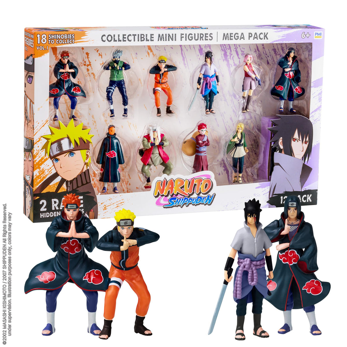 P.M.I. Naruto Shippuden Naruto Shadow Clone pose figure for display and collection.