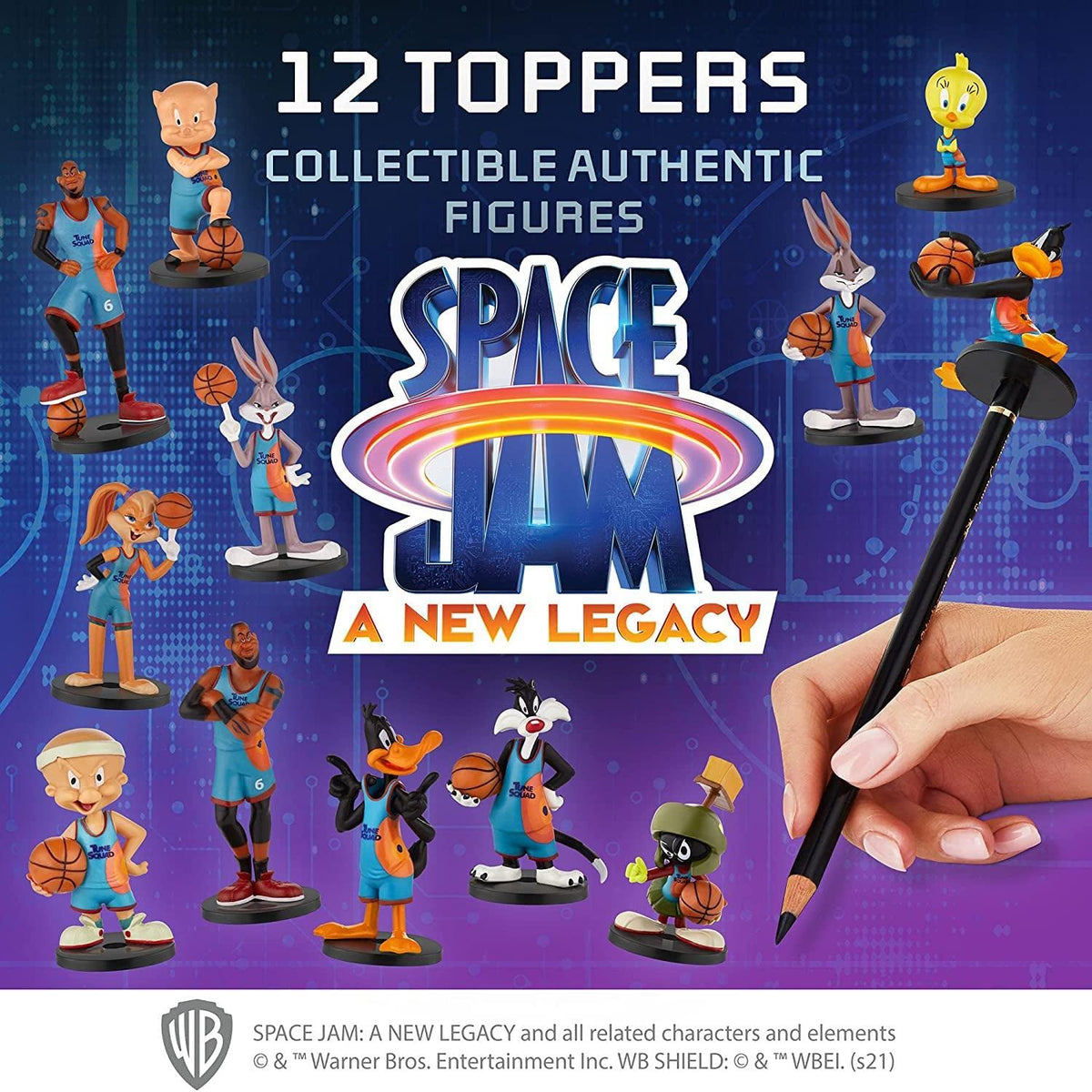 P.M.I Space Jam Daffy Duck dribble pose topper adds playful energy to homework.