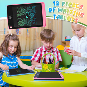 Pnsicei 12-pack black LCD tablets for durable, everyday kids' doodling and reuse