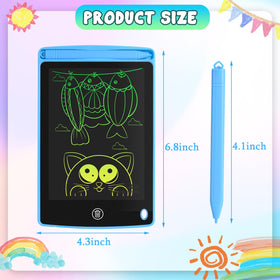 Pnsicei 12-pack blue drawing tablets highlighting mess-free drawing and portability