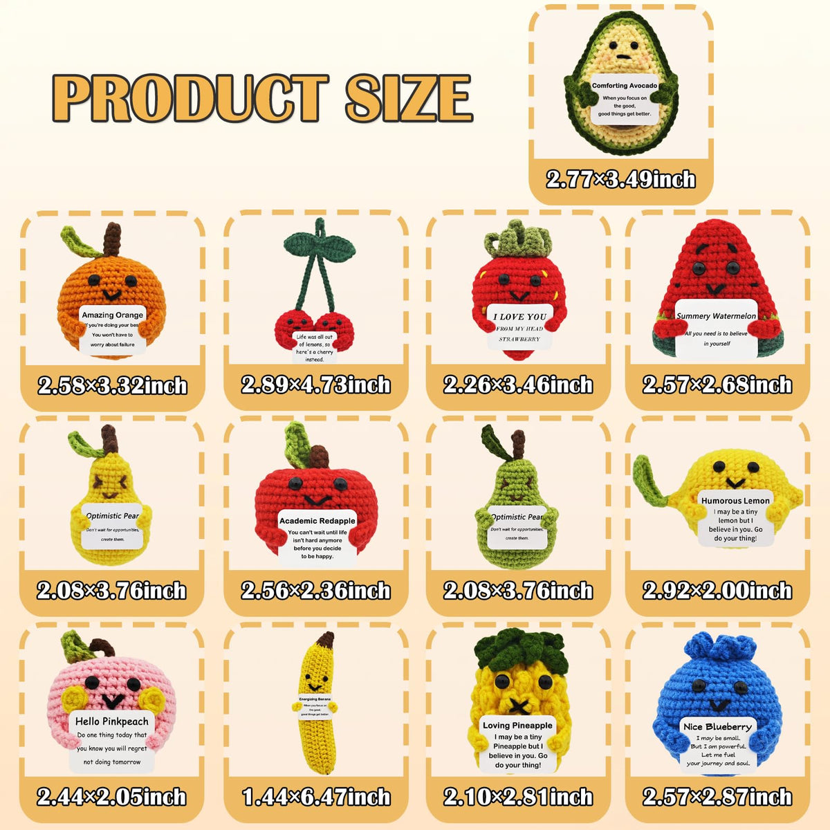 PoccroToys 13Pcs avocado plush provides comforting encouragement for tough days.