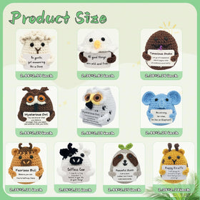 PoccroToys crochet sheep mini, cuddly decor with fade-proof color.
