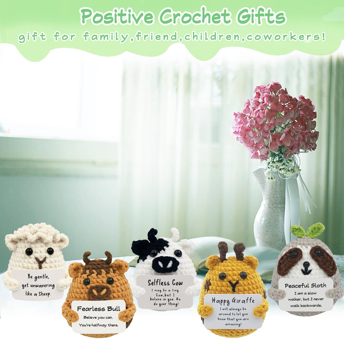 PoccroToys crochet snake mini, playful shelf accent.