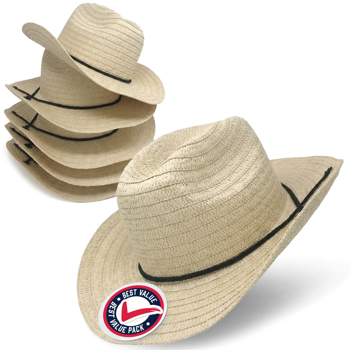 Podzly 24-inch circumference cowboy hat fits most adults comfortably.