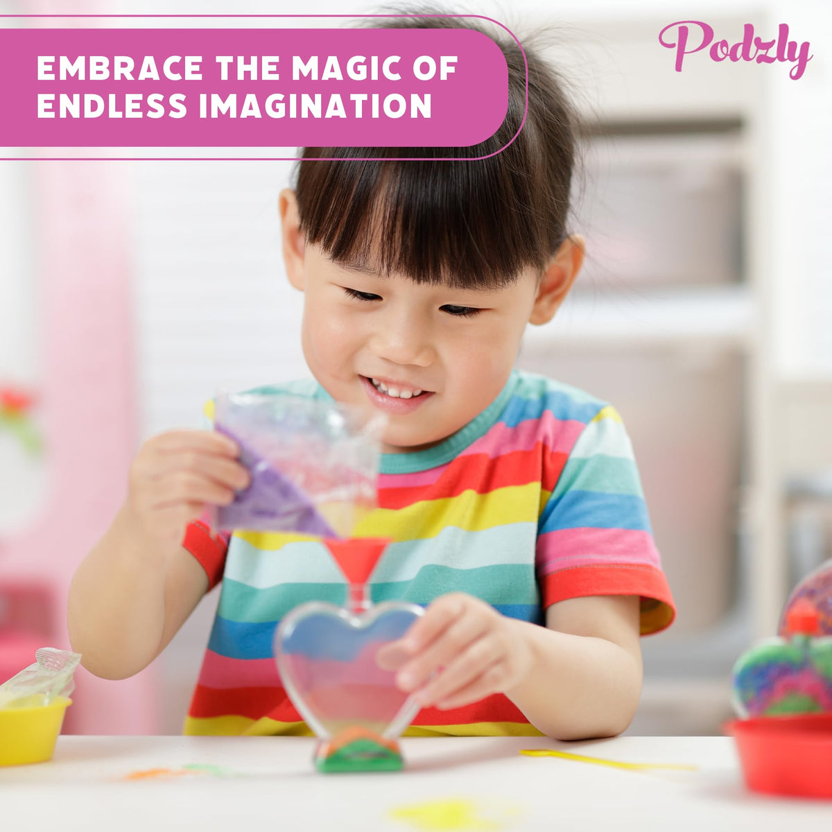 Podzly decorative sand boosts home décor and candle displays