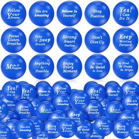 Poen 120-piece inspirational stress balls in blue for focus and mood lift.