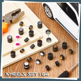 Poen wheels in multiple colors for personalized, eye-catching model builds.