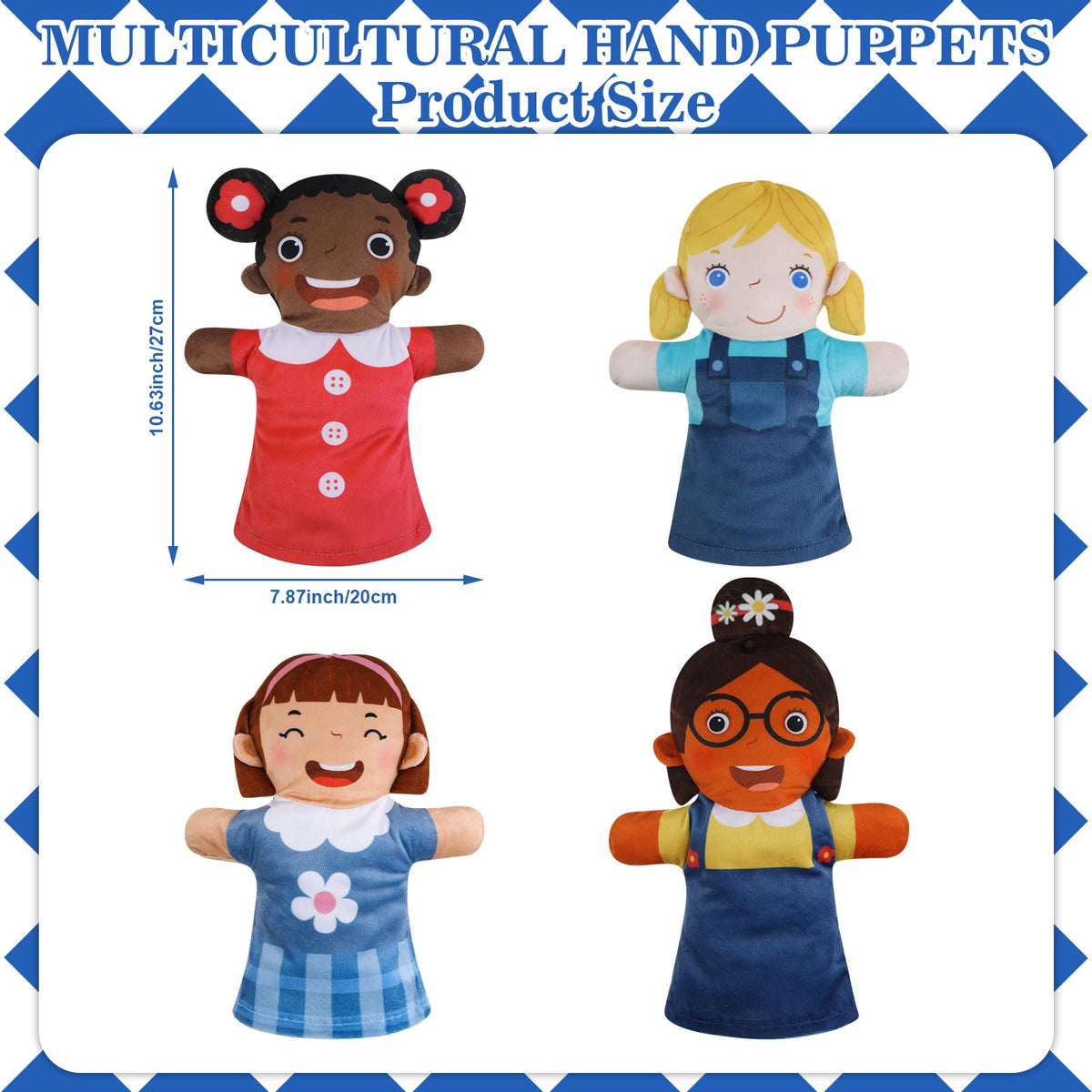 Poen puppets in bright colors inspire joyful interactive sessions and language practice.